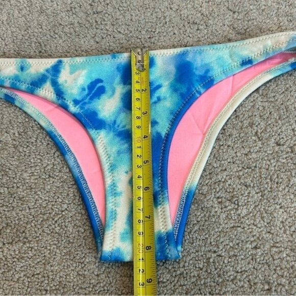 Triangl blue tie-dye neoprene bikini bottoms Sz S - Picture 7 of 9